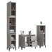 Set de muebles de baño 3 pzas madera contrachapada gris sonoma