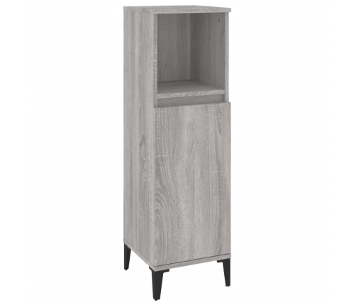 Set de muebles de baño 3 pzas madera contrachapada gris sonoma