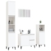 Juego de muebles de baño 4 pzas madera contrachapada blanco