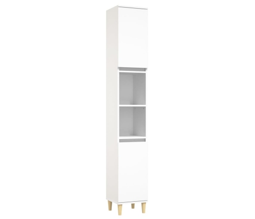 Juego de muebles de baño 3 pzas madera contrachapada blanco