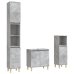 Set muebles de baño 2 piezas madera contrachapada gris hormigón