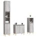 Set de muebles de baño 3 pzas madera contrachapada gris sonoma