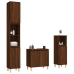 Set de muebles baño 3 pzas madera contrachapada roble marrón