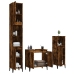 Set de muebles baño 3 pzas madera contrachapada roble ahumado