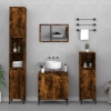 Set de muebles baño 3 pzas madera contrachapada roble ahumado