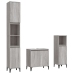 Set de muebles de baño 3 pzas madera contrachapada gris sonoma