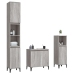 Set de muebles de baño 3 pzas madera contrachapada gris sonoma