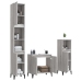 Set de muebles de baño 3 pzas madera contrachapada gris sonoma