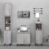 Set de muebles de baño 3 pzas madera contrachapada gris sonoma