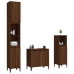 Set de muebles baño 3 pzas madera contrachapada roble marrón