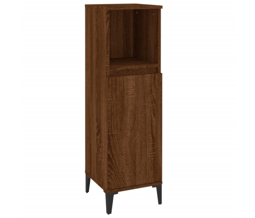 Set de muebles baño 3 pzas madera contrachapada roble marrón