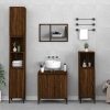 Set de muebles baño 3 pzas madera contrachapada roble marrón