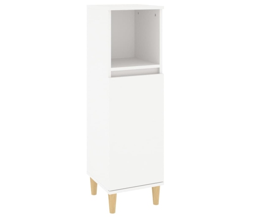 Juego de muebles de baño 3 pzas madera contrachapada blanco