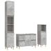 Set muebles de baño 2 piezas madera contrachapada gris hormigón