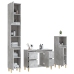 Set muebles de baño 2 piezas madera contrachapada gris hormigón