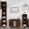 Set de muebles baño 3 pzas madera contrachapada roble marrón