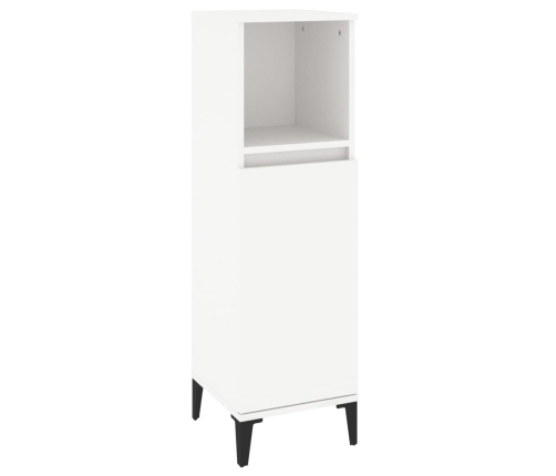 Juego de muebles de baño 3 pzas madera contrachapada blanco