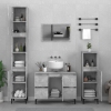 Set muebles de baño 3 piezas madera contrachapada gris hormigón