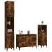 Set de muebles baño 3 pzas madera contrachapada roble ahumado