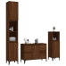 Set de muebles baño 3 pzas madera contrachapada roble marrón