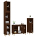 Set de muebles baño 3 pzas madera contrachapada roble marrón