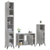 Set muebles de baño 3 piezas madera contrachapada gris hormigón