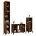 Set de muebles baño 3 pzas madera contrachapada roble ahumado