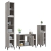 Set de muebles de baño 3 pzas madera contrachapada gris sonoma