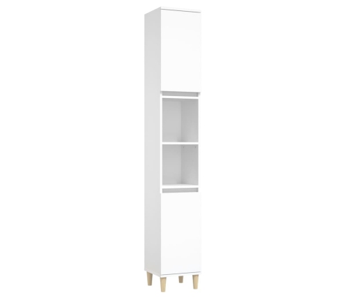 Juego de muebles de baño 3 pzas madera contrachapada blanco