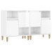 Aparadores 2 uds madera contrachapada blanco brillo 60x35x70 cm