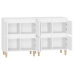 Aparadores 2 uds madera contrachapada blanco 60x35x70 cm