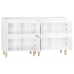 Aparadores 2 uds madera contrachapada blanco brillo 60x35x70 cm