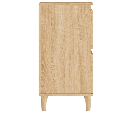 Aparadores 2 uds madera contrachapada roble Sonoma 60x35x70 cm