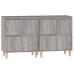 Aparadores 2 uds madera contrachapada gris Sonoma 60x35x70 cm