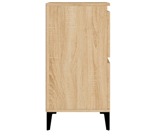 Aparadores 2 uds madera contrachapada roble Sonoma 60x35x70 cm