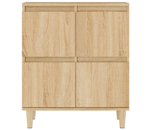 Aparadores 3 uds madera contrachapada roble Sonoma 60x35x70 cm