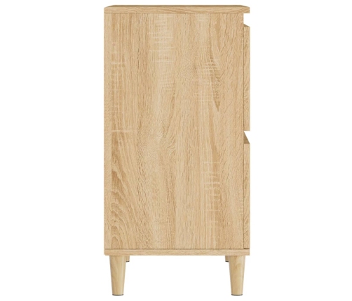 Aparadores 3 uds madera contrachapada roble Sonoma 60x35x70 cm