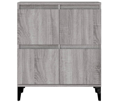 Aparadores 3 uds madera contrachapada gris Sonoma 60x35x70 cm