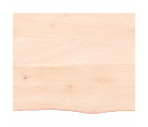 Tablero de mesa madera maciza de roble sin tratar 60x50x2 cm