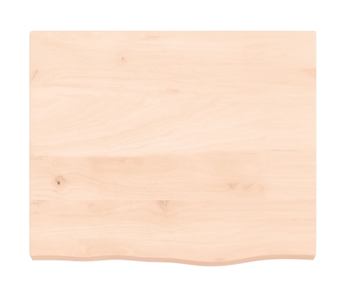 Tablero de mesa madera maciza roble sin tratar 60x50x(2-4) cm