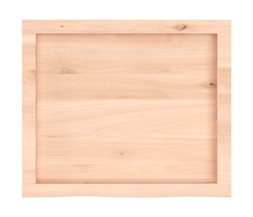 Tablero de mesa madera maciza roble sin tratar 60x50x(2-4) cm