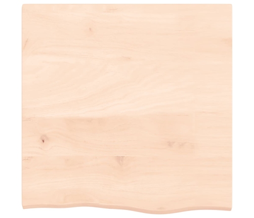 Tablero de mesa madera maciza de roble sin tratar 60x60x2 cm