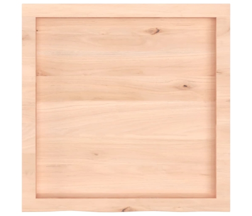 Tablero de mesa madera maciza roble sin tratar 60x60x(2-4) cm