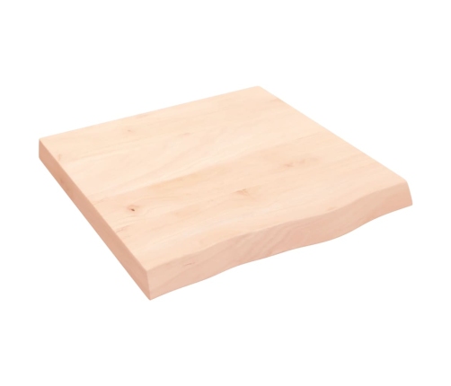 Tablero de mesa madera maciza roble sin tratar 60x60x(2-6) cm