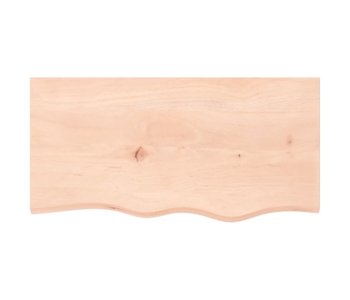 Tablero de mesa madera maciza roble sin tratar 80x40x(2-4) cm