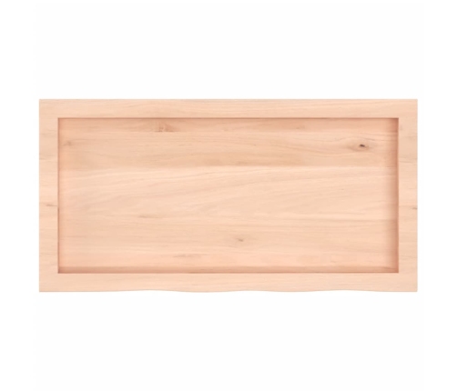 Tablero de mesa madera maciza roble sin tratar 80x40x(2-6) cm