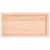 Tablero de mesa madera maciza roble sin tratar 80x40x(2-6) cm