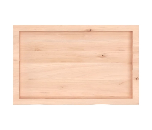 Tablero de mesa madera maciza roble sin tratar 80x50x(2-6) cm