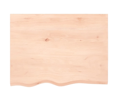 Tablero de mesa madera maciza roble sin tratar 80x60x(2-4) cm