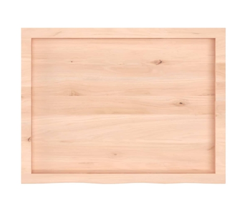 Tablero de mesa madera maciza roble sin tratar 80x60x(2-4) cm